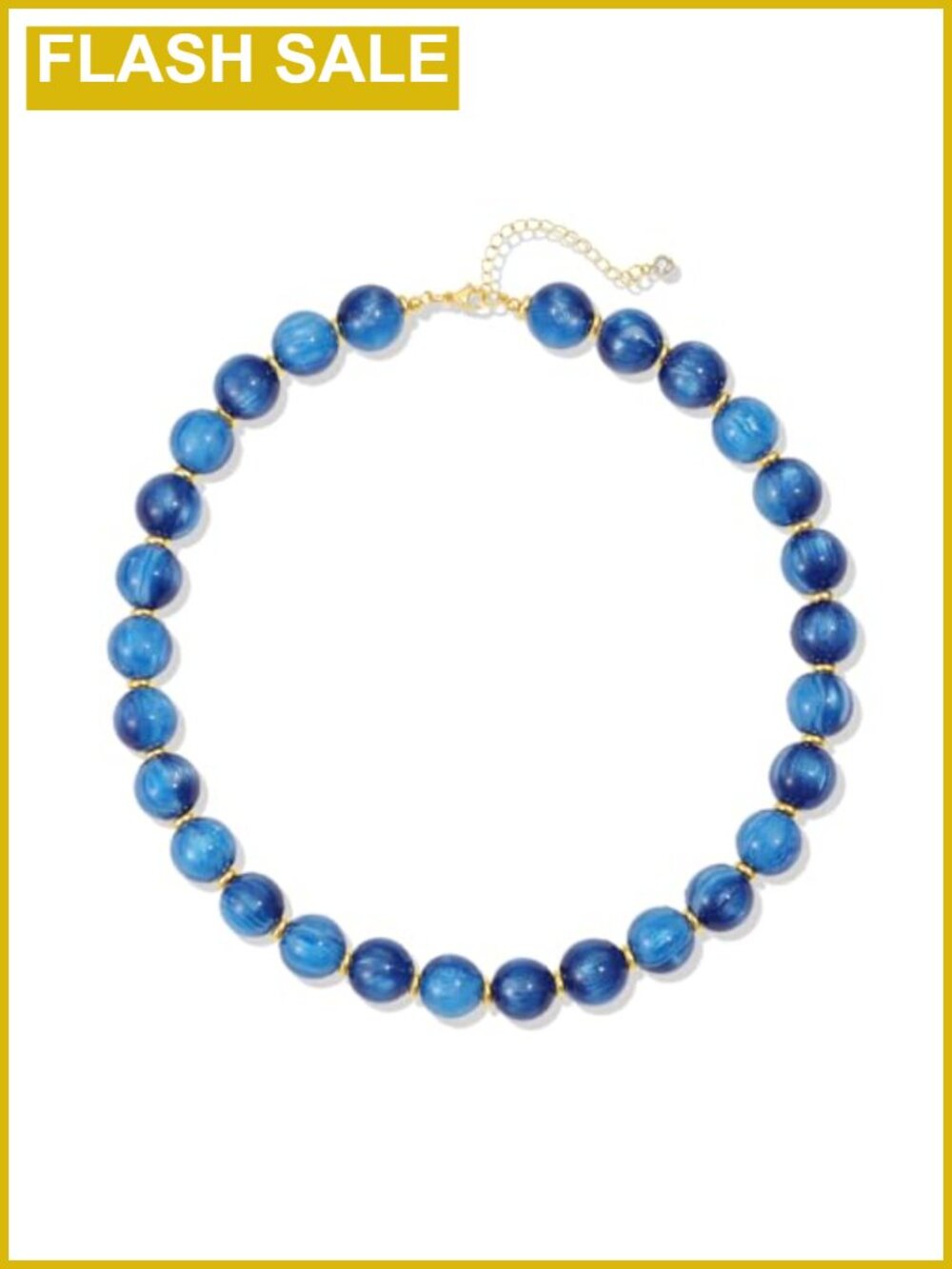Chunky Resin Beaded Necklace Adjustable Lobster Clasp Boho Statement Choker
